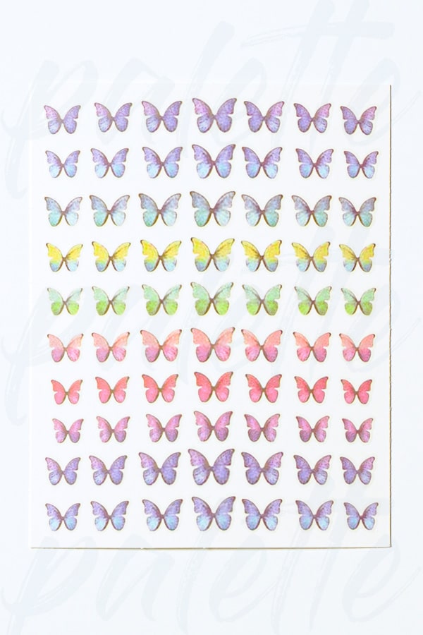 Pastel Butterfly Nail Sticker