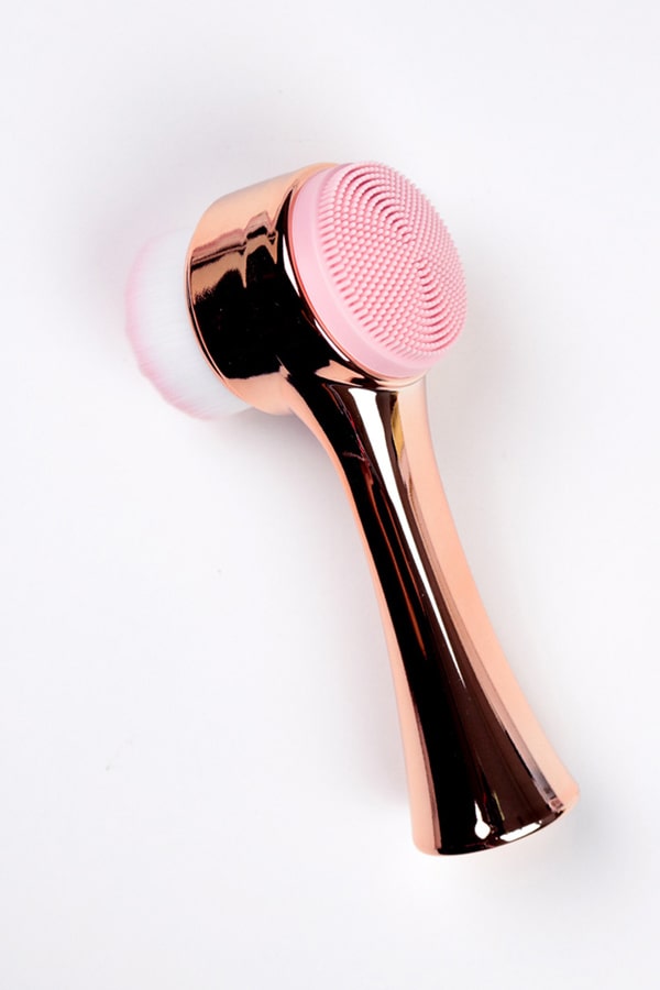 Dual Action Facial Cleansing Brush - Rose Gold & Pink