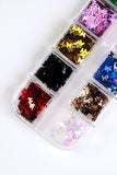 12 Color Butterfly Nail Glitter Sequins